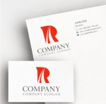 画像2: R・曲線・上昇・アルファベット・ロゴ・マークデザイン5758 (2)