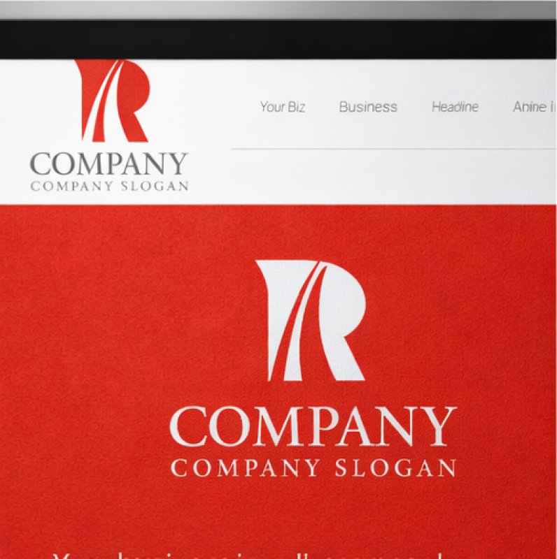 画像4: R・曲線・上昇・アルファベット・ロゴ・マークデザイン5758 (4)