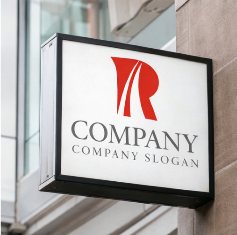 画像5: R・曲線・上昇・アルファベット・ロゴ・マークデザイン5758 (5)