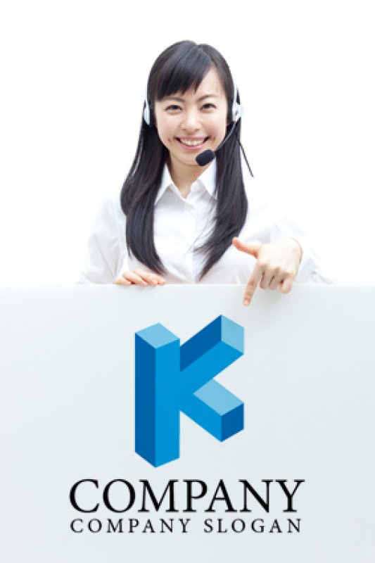画像3: K・3D・ブロック・ビルアルファベットロゴ・マークデザイン631 (3)