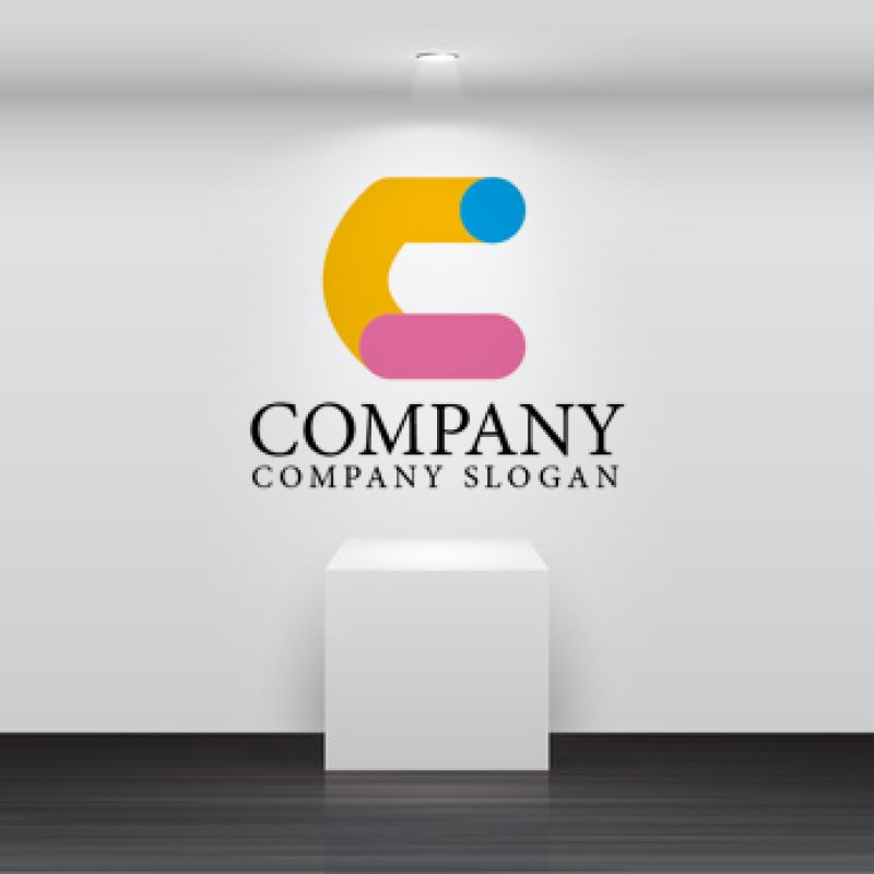 画像2: C・色・棒・アルファベットロゴ・マークデザイン643 (2)