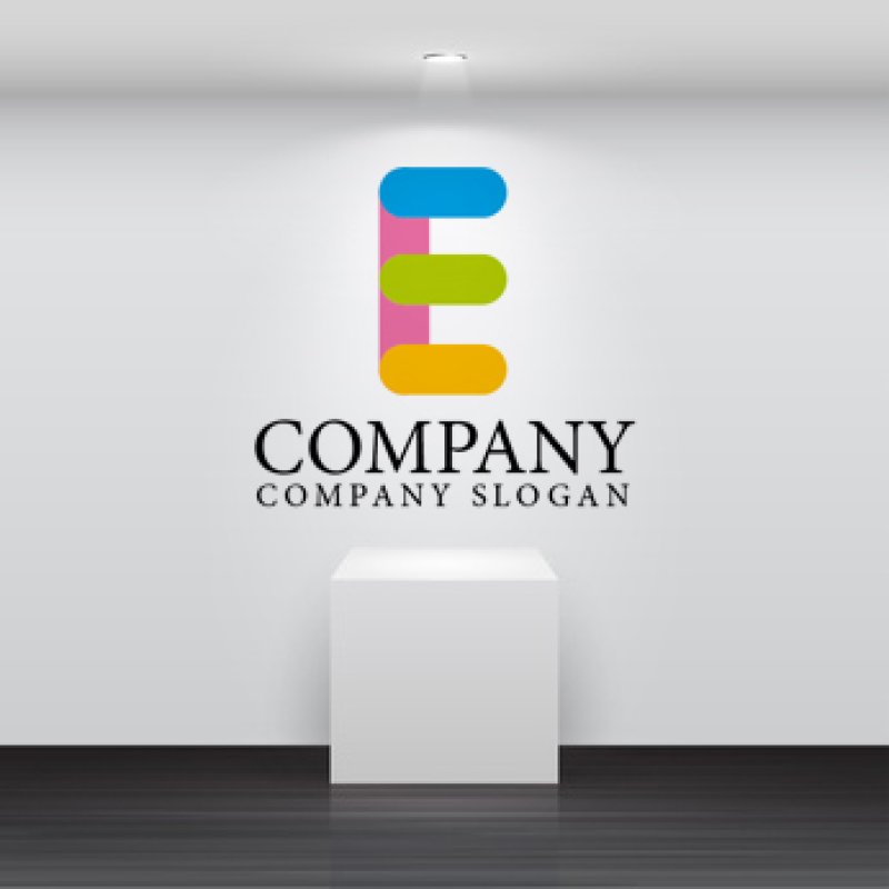 画像2: E・色・棒・アルファベットロゴ・マークデザイン645 (2)