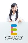画像3: E・色・棒・アルファベットロゴ・マークデザイン645 (3)
