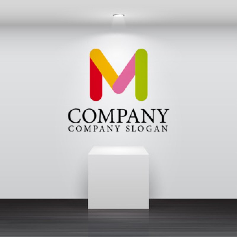 画像2: M・色・棒・アルファベットロゴ・マークデザイン653 (2)