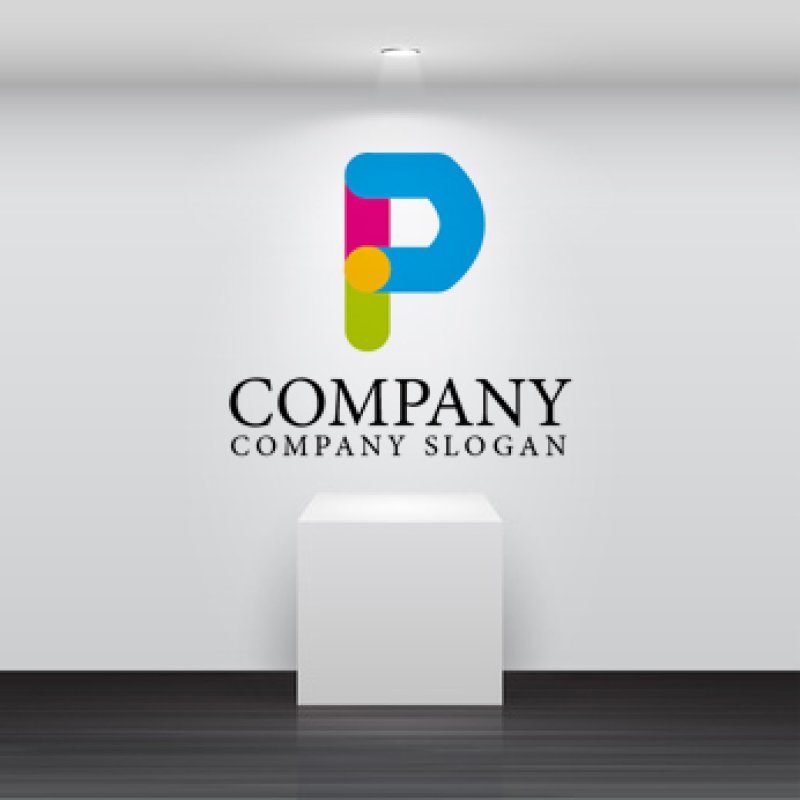 画像2: P・色・棒・アルファベットロゴ・マークデザイン656 (2)