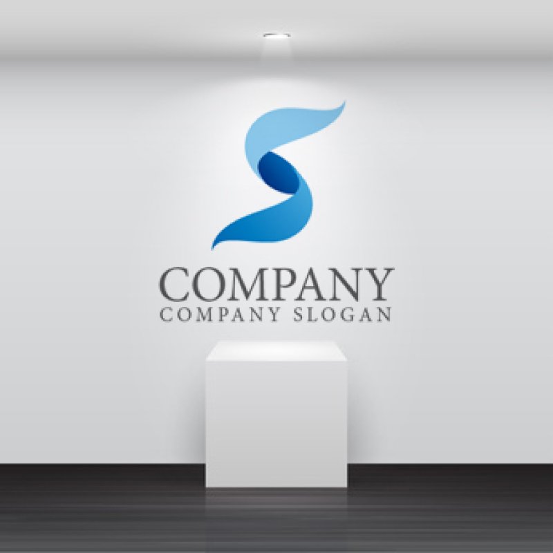 画像2: S・リボン・ねじれ・アルファベットロゴ・マークデザイン734 (2)