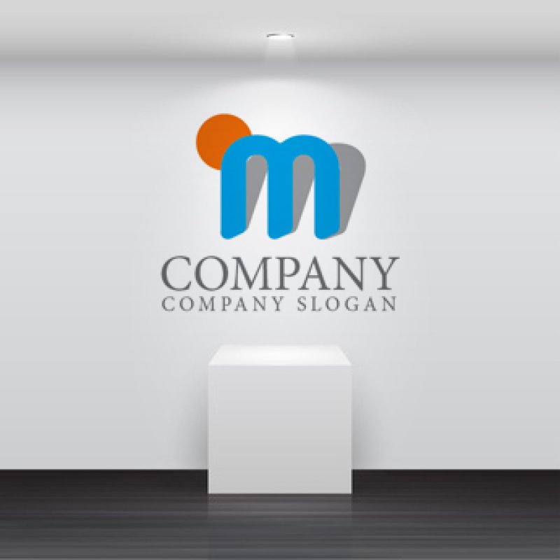 画像2: m・太陽・影・アルファベットロゴ・マークデザイン776 (2)