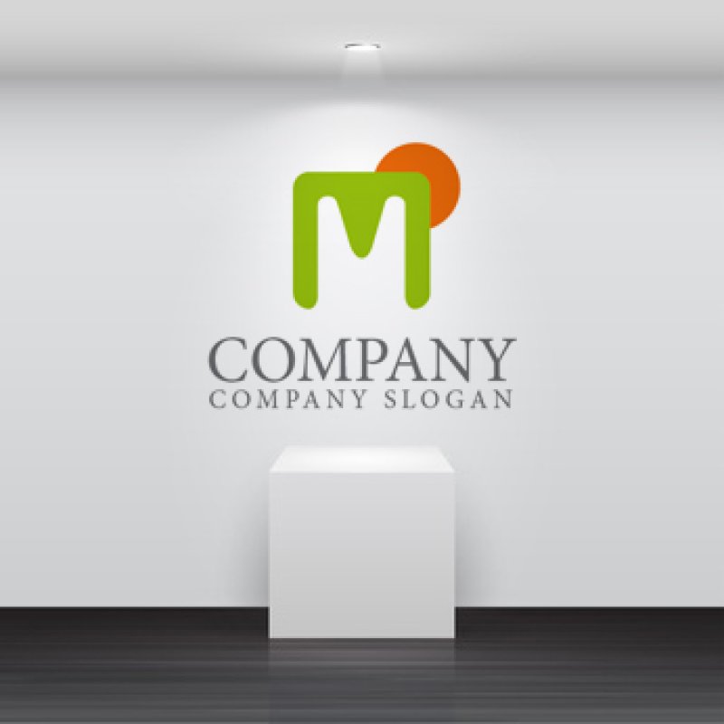 画像2: M・太陽・上昇・山アルファベットロゴ・マークデザイン779 (2)