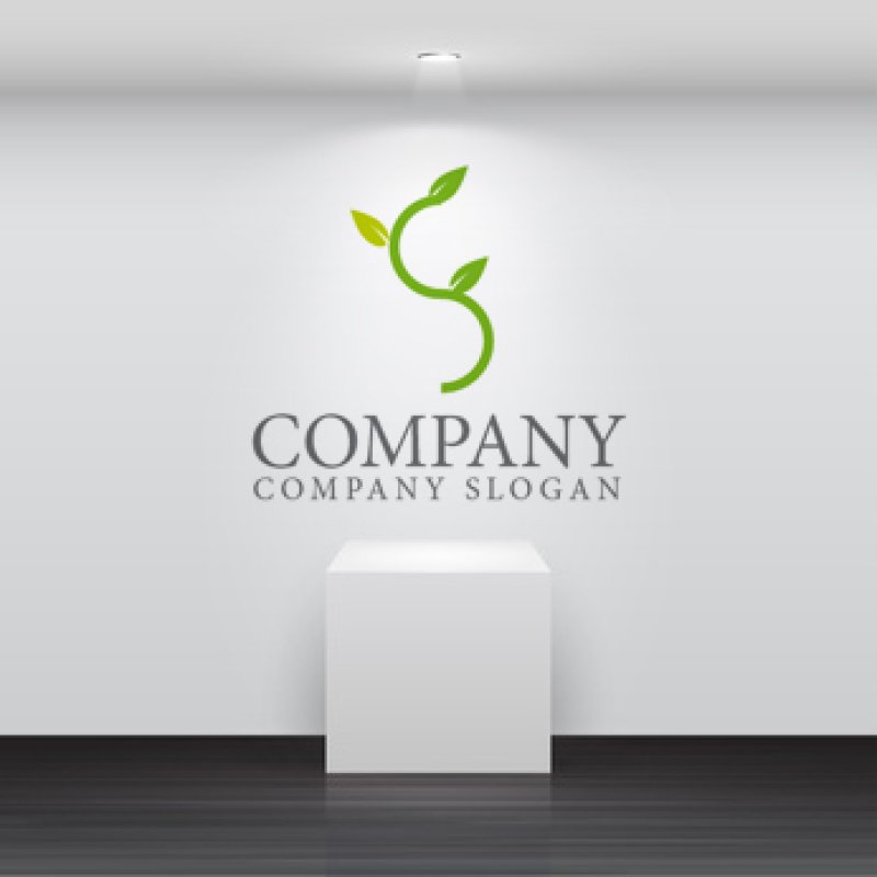 画像2: S・つる・上昇・葉アルファベットロゴ・マークデザイン782 (2)