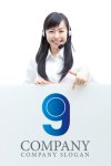 画像3: g・9・フック・丸・アルファベットロゴ・マークデザイン813 (3)