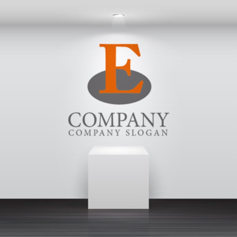 画像2: E・楕円・土台・アルファベット・ロゴ・マークデザイン863 (2)
