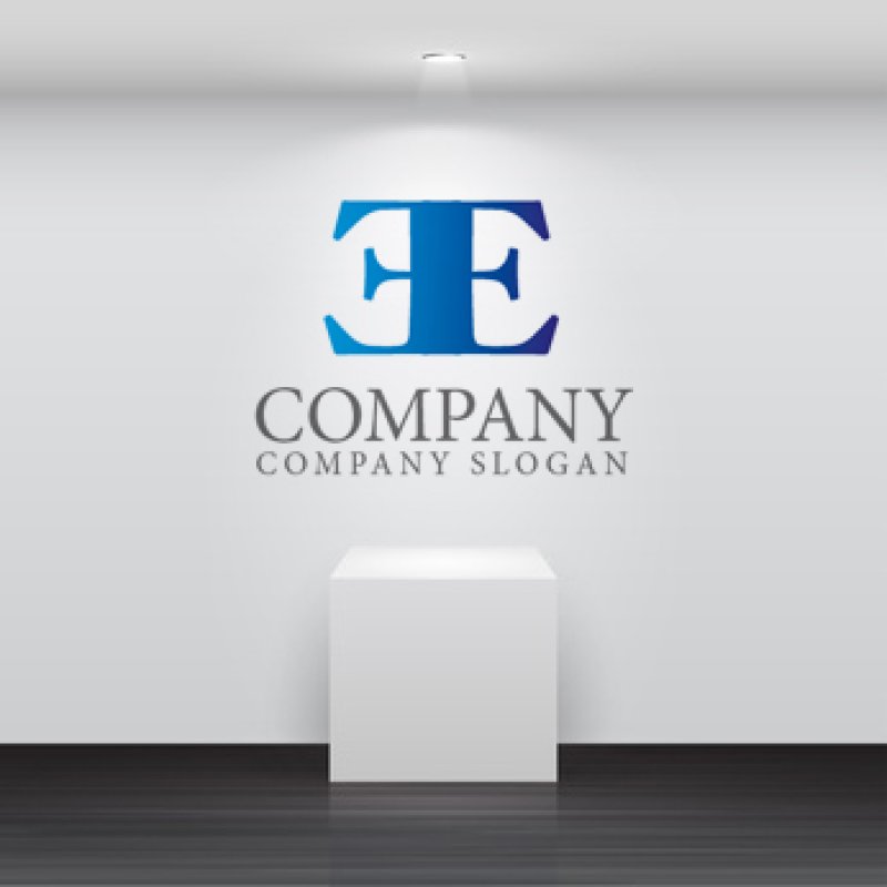 画像2: E・対称・グラデーション・アルファベットロゴ・マークデザイン865 (2)