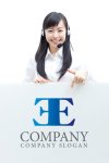 画像3: E・対称・グラデーション・アルファベットロゴ・マークデザイン865 (3)