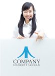 画像3: A・富士・人・すそ広がり・アルファベットロゴ・マークデザイン914 (3)