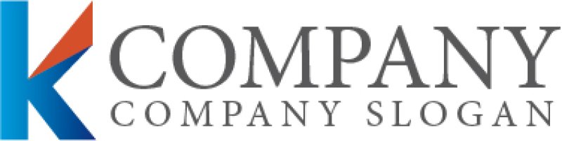 画像5: K・三角・羽・上昇・グラデーション・アルファベットロゴ・マークデザイン918 (5)