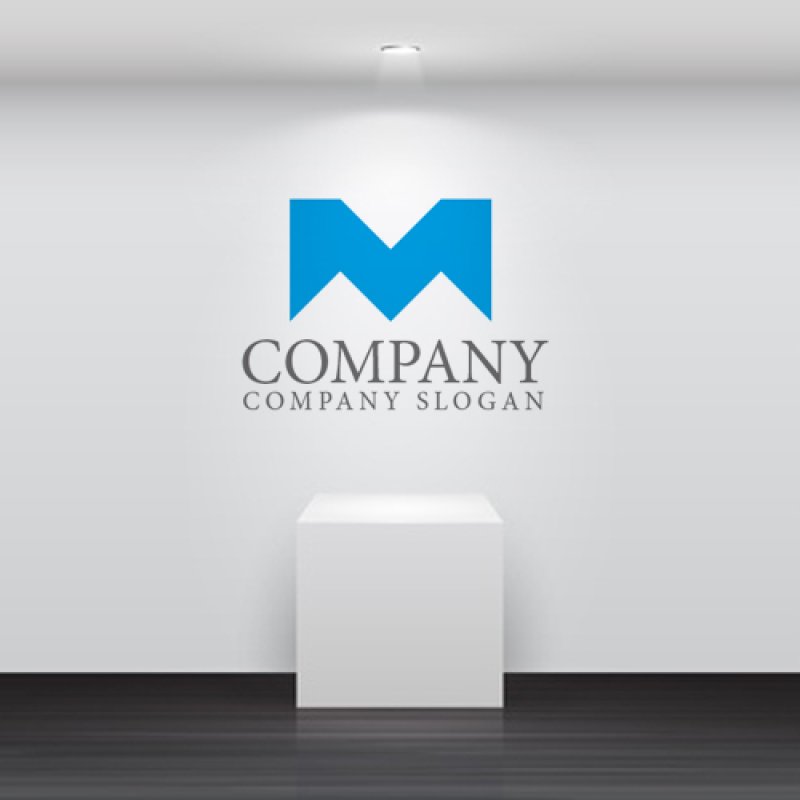 画像2: M・面・三角・アルファベットロゴ・マークデザイン985 (2)