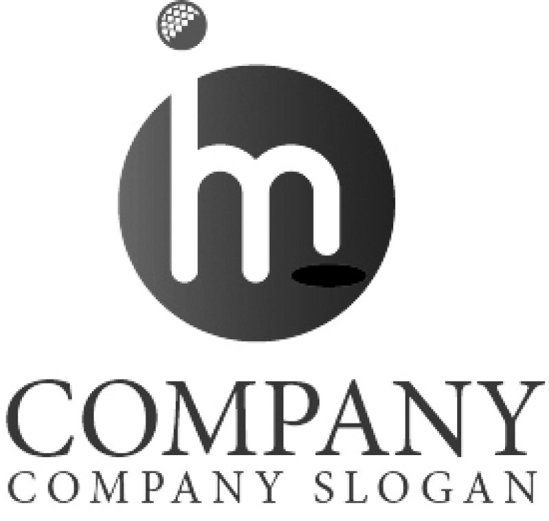 画像4: M・h・穴・芝・ボール・アルファベットロゴ・マークデザイン993 (4)