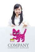 画像2: 猫・かわいい・キャラ・ロゴ・マークデザイン011 (2)