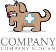 画像1: 犬・十字・かわいい・ロゴ・マークデザイン012 (1)