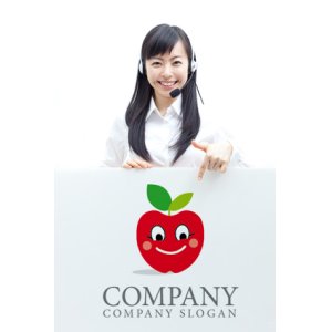 画像2: リンゴ・かわいい・ロゴ・マークデザイン018