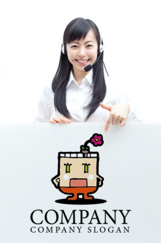 画像3: 家・顔・花・屋上・かわいい・ロゴ・マークデザイン043 (3)