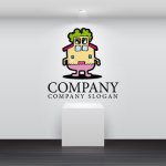 画像2: 家・顔・木・窓・笑顔・かわいい・ロゴ・マークデザイン047 (2)
