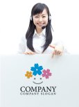 画像3: 桜・顔・花・笑顔・かわいい・ロゴ・マークデザイン051 (3)
