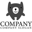 画像4: クマ・ぬいぐるみ・かわいい・笑顔・ロゴ・マークデザイン053
