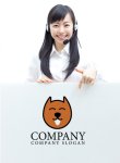 画像3: 犬・舌・笑顔・動物・かわいい・ロゴ・マークデザイン055 (3)