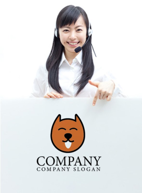 画像3: 犬・舌・笑顔・動物・かわいい・ロゴ・マークデザイン055 (3)