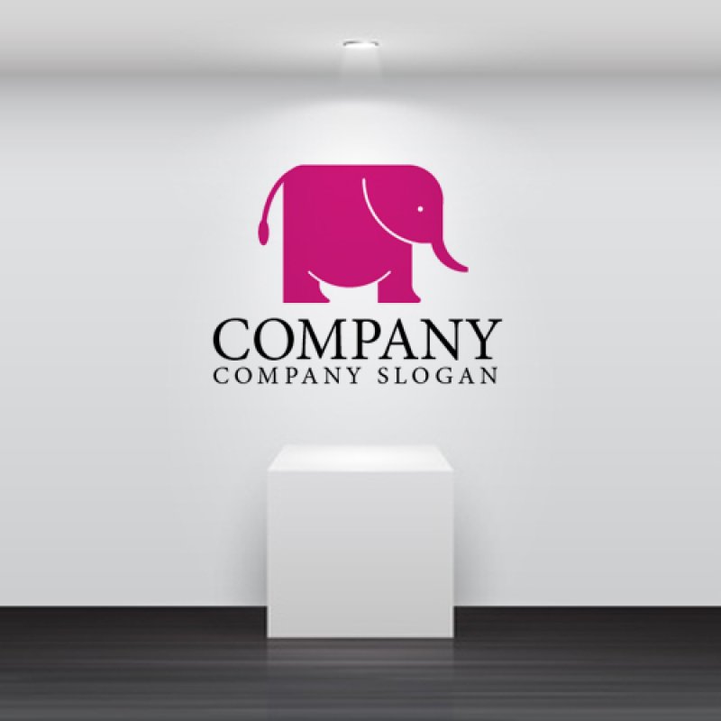 画像2: 象・鼻・かわいい・ロゴ・マークデザイン056 (2)