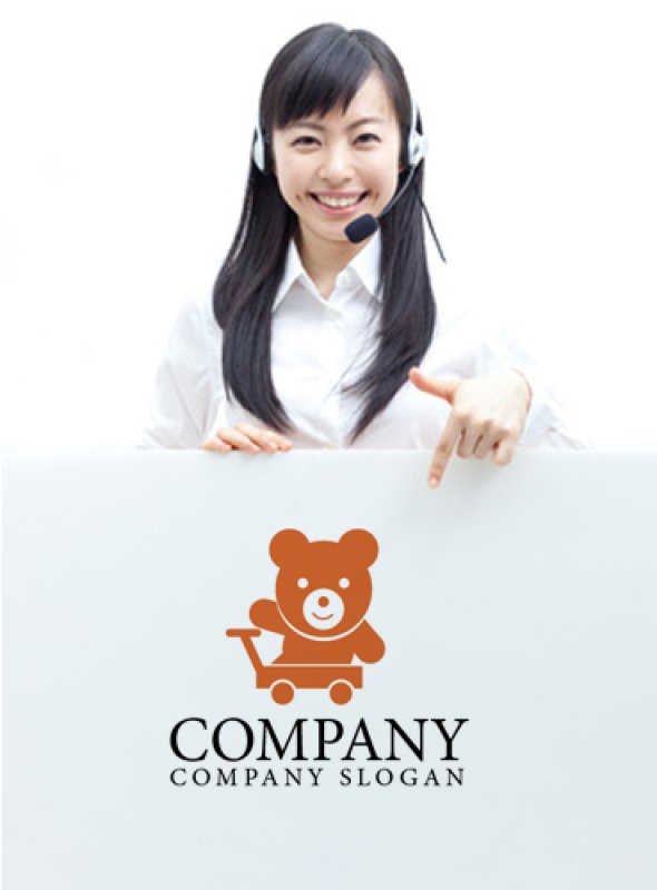 画像3: クマ・ぬいぐるみ・かわいい・おもちゃ・動物・ロゴ・マークデザイン057 (3)