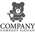 画像4:  クマ・ぬいぐるみ・かわいい・おもちゃ・動物・ロゴ・マークデザイン057