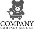 画像4:  クマ・ぬいぐるみ・かわいい・おもちゃ・動物・ロゴ・マークデザイン057 (4)