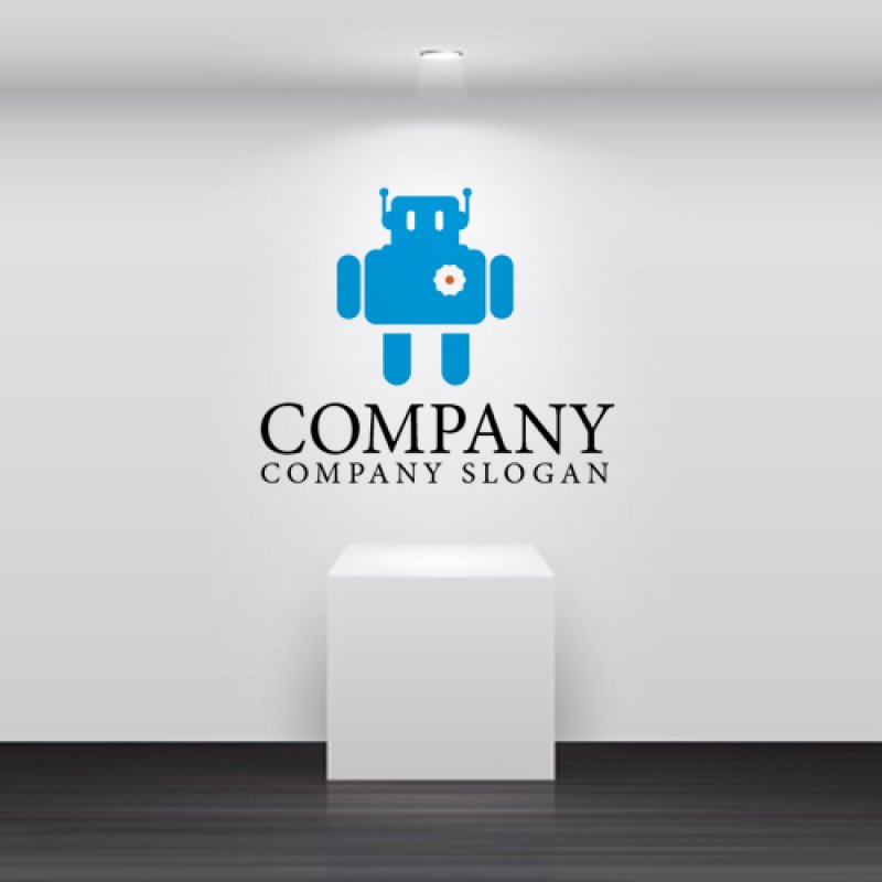 画像2: ロボット・勲章・かわいい・キャラ・ロゴ・マークデザイン059 (2)