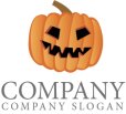 画像1: かぼちゃ・ハロウィン・かわいい・キャラ・ロゴ・マークデザイン064 (1)
