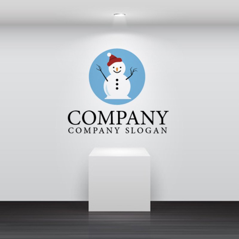 画像2: 雪だるま・帽子・かわいい・キャラ・ロゴ・マークデザイン076 (2)