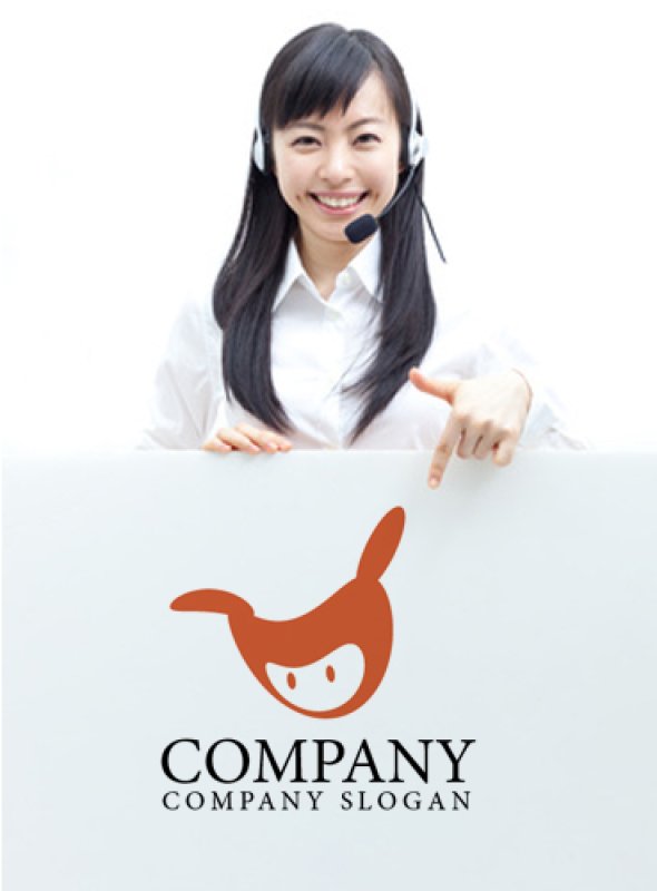 画像3: 顔・りんご・うさぎ・かわいい・ロゴ・マークデザイン077 (3)