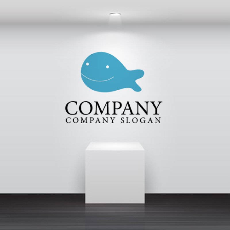 画像2: 顔・クジラ・魚・かわいい・キャラ・ロゴ・マークデザイン079 (2)