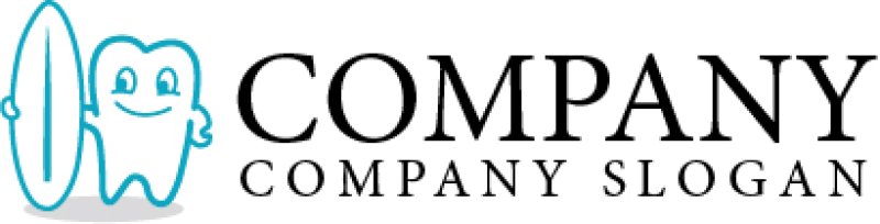 画像5: 歯・波乗り・サーフボード・かわいい・キャラ・ロゴ・マークデザイン083 (5)