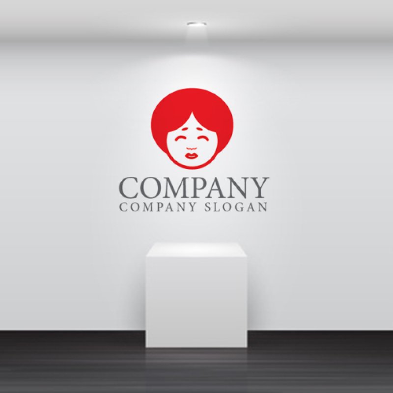 画像4: 女将・顔・キャラ・かわいい・ロゴ・マークデザイン097 (4)