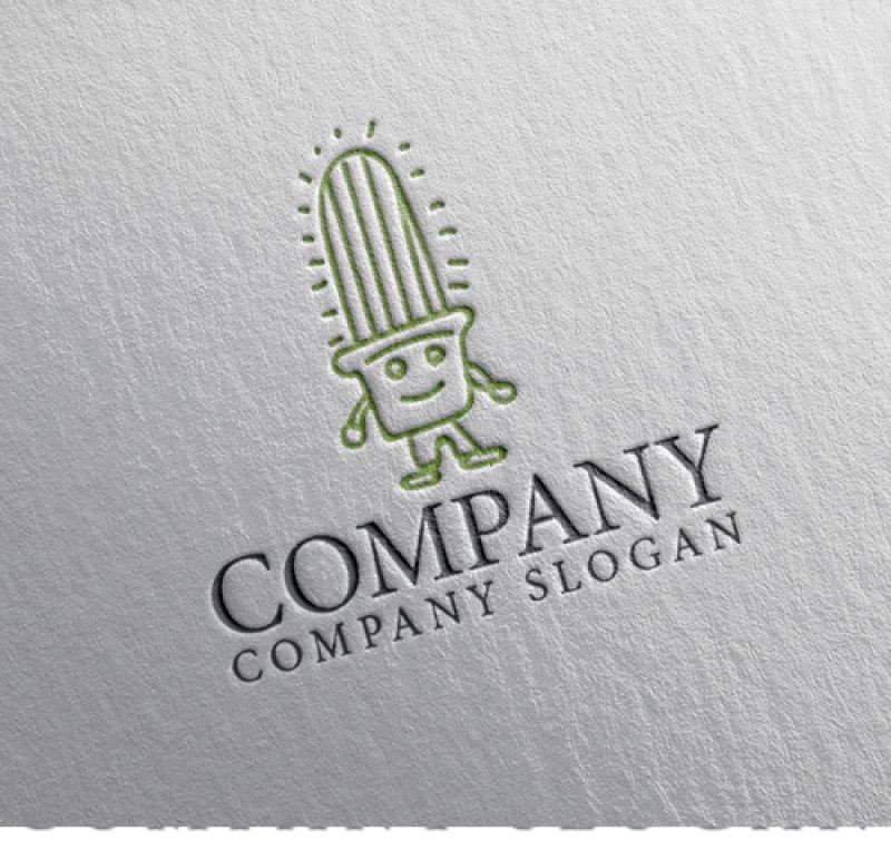 画像2: サボテン・顔・かわいい・キャラ・ロゴ・マークデザイン105 (2)