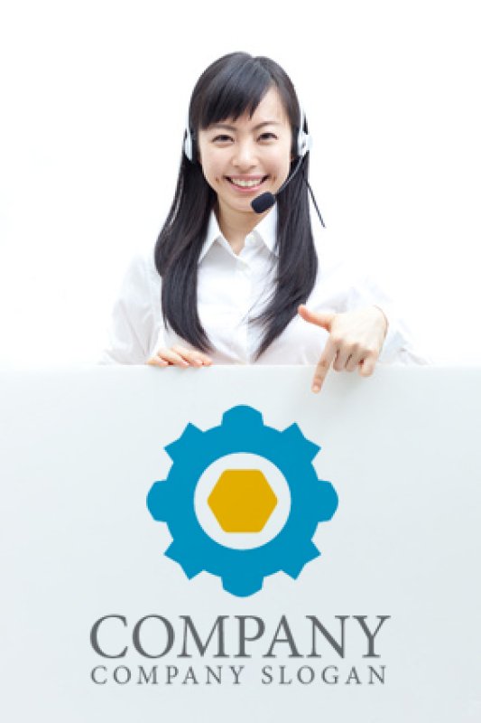 画像3: 歯車・エンジン・六角形・ロゴ・マークデザイン059 (3)