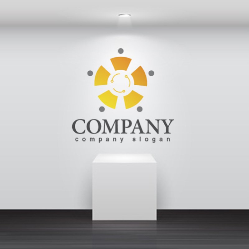 画像2: 輪・人・回転・グラデーション・ロゴ・マークデザイン071 (2)