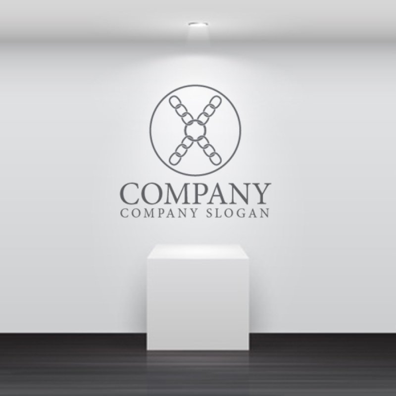 画像5: X・鎖・輪・アルファベット・ロゴ・マークデザイン088 (5)