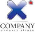 画像1: X・アルファベット・グラデーション・ロゴ・マークデザイン020 (1)
