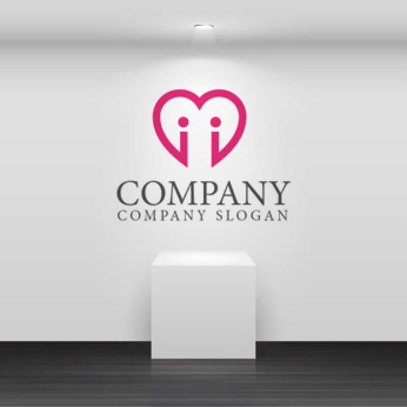 画像2: ハート・丸・動きロゴ・マークデザイン152 (2)