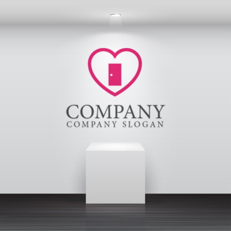 画像5: ハート・ドア・部屋ロゴ・マークデザイン154 (5)