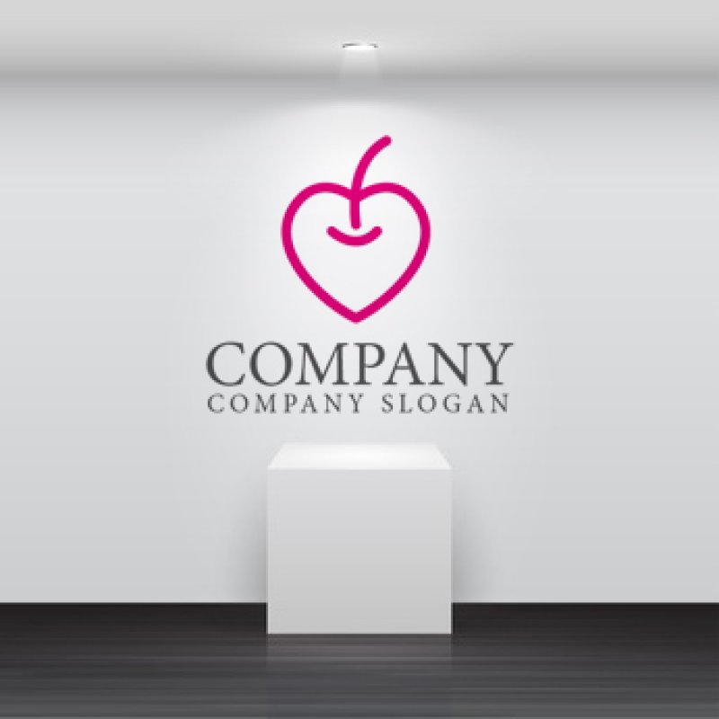 画像2: ハート・さくらんぼロゴ・マークデザイン112 (2)