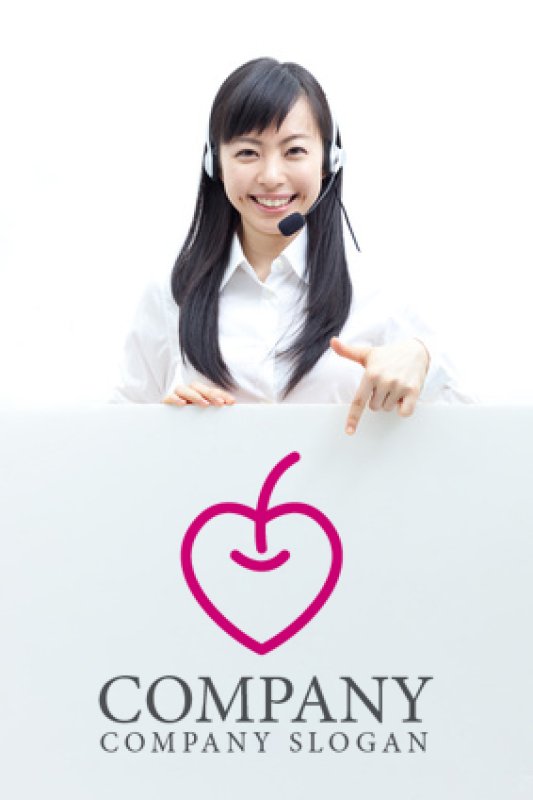 画像3: ハート・さくらんぼロゴ・マークデザイン112 (3)